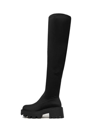 Čižmy nad kolená - black