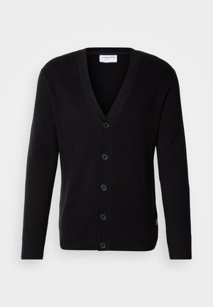 Lindbergh BUTTON CARDIGAN - Cardigan - black