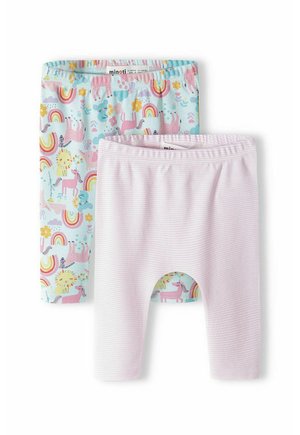 2 PACK  - Leggings - Trousers - teal light pink