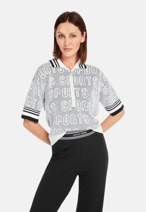 Marc Cain Polo shirt - white and black