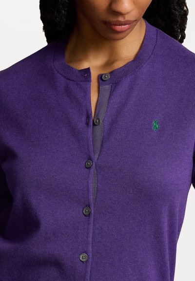 Polo Ralph Lauren PIMA COTTON LONG SLEEVE CARDIGAN - Neuletakki - morgan purple heather