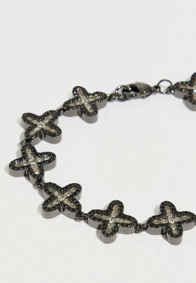 DARKAI CLOVER BAGUETTE BRACELET - Armband - black/white/anthracite