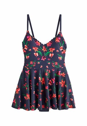 REGULAR FIT - FLORAL TUMMY CONTROL - Badeanzug - navy