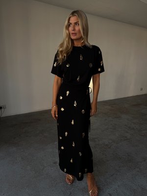 Never Fully Dressed MIDI LEIA DRESS - Jersey dress - black