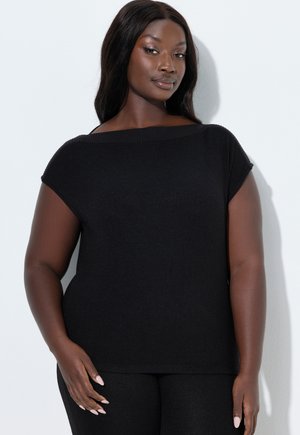 BOAT NECK LOUNGE TEE - Nachtwäsche Shirt - black