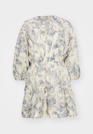 ROBE COURTE IMPRIME BASE - Rochie de zi - ecru/bleu
