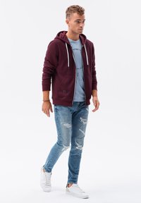 Ombre ZIP-UP  - Mikina na zip - burgundy