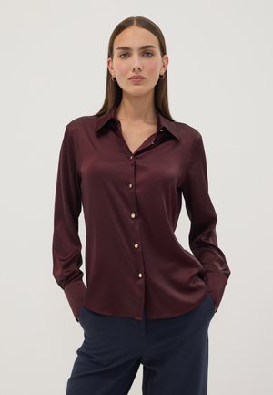 OVS, SHIRT WITH STRIPES - Button-down blouse - wine purple