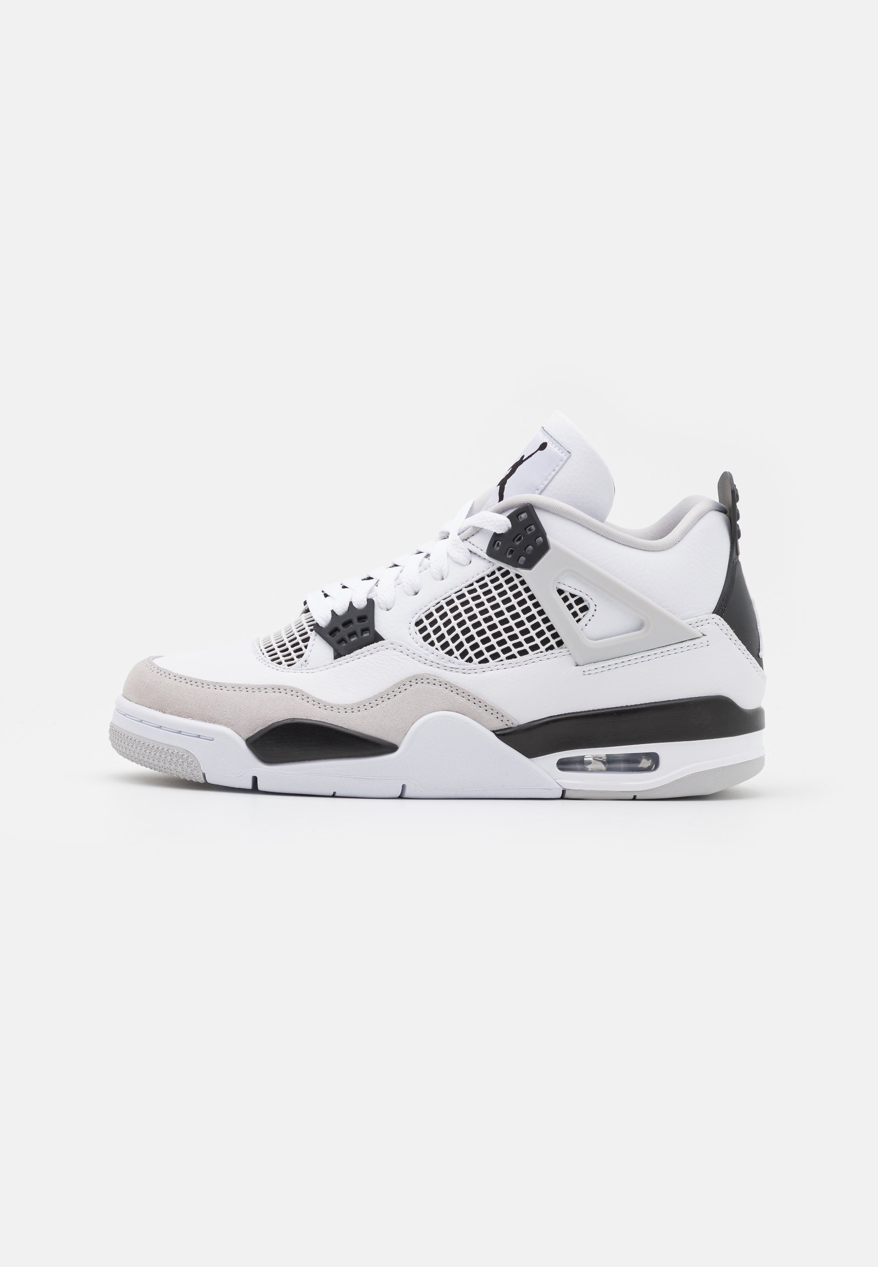Jordan AIR 4 RETRO - Sneakers hoog - white/black/neutral grey/wit - Zalando .nl