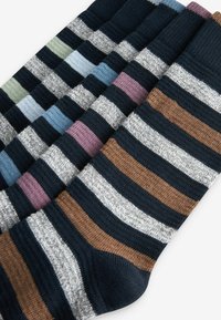 Next STRIPE FIVE PACK - Čarape - navy blue grey colour pop