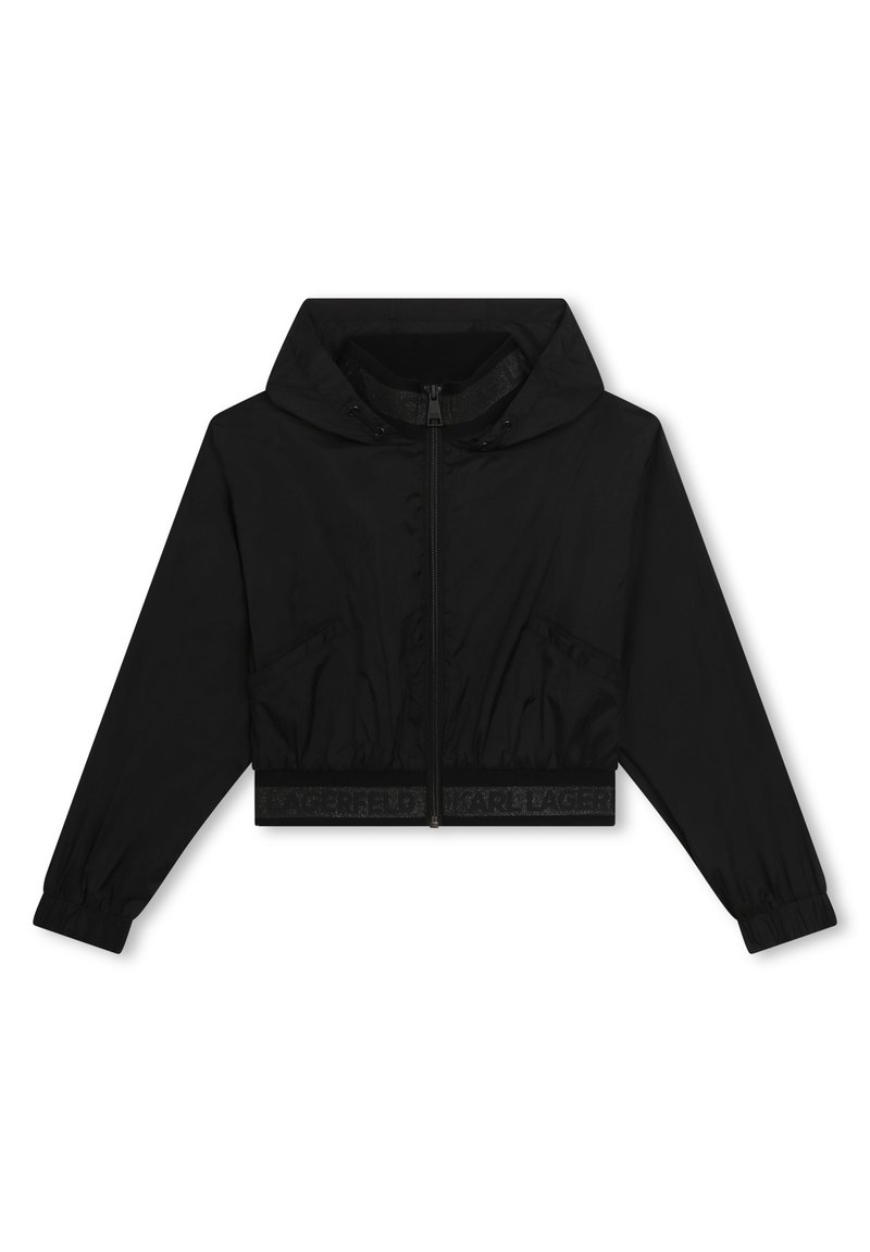 KARL LAGERFELD KIDS Sweater met rits zwart KARL LAGERFELD KIDS Sweater met rits zwart