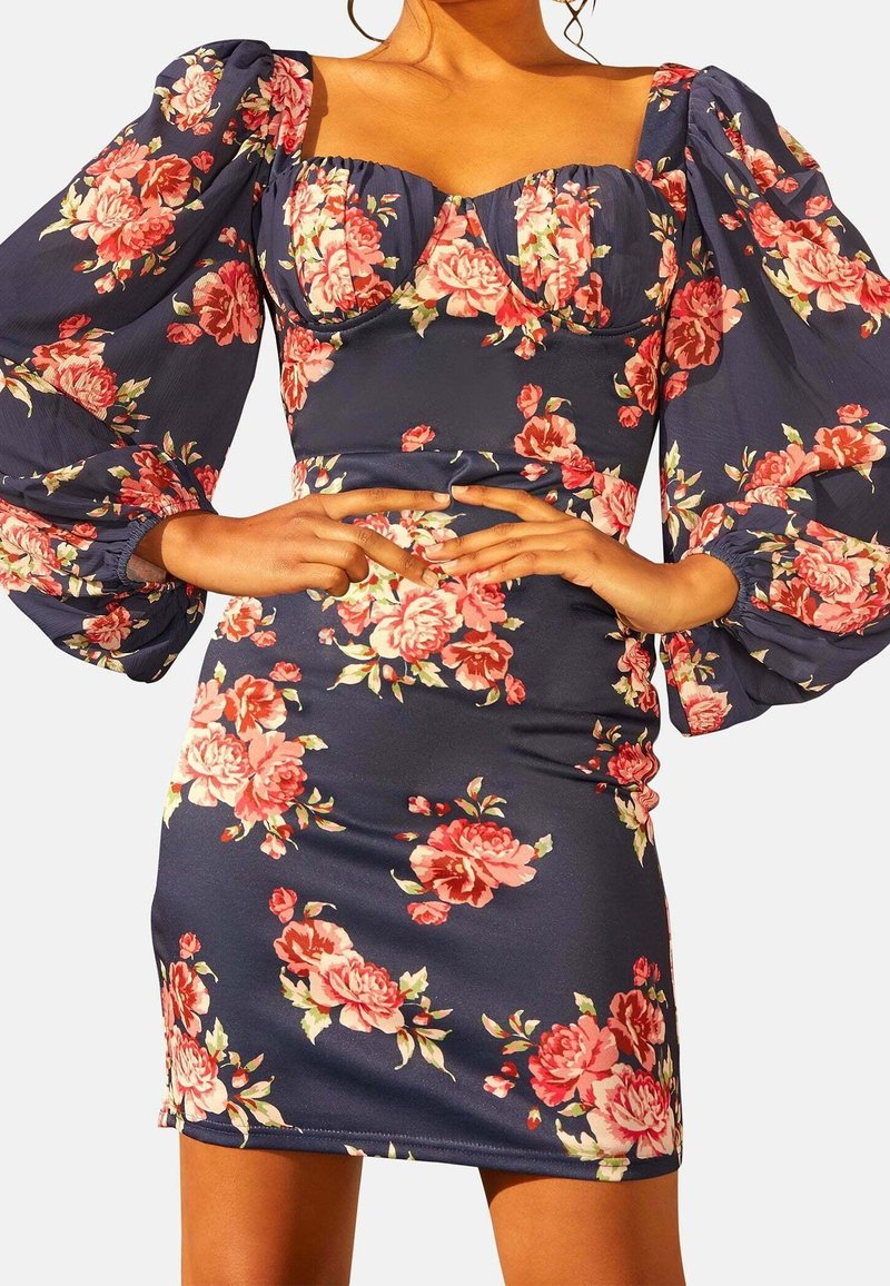 Chi Chi London Pouzdrové šaty - blue