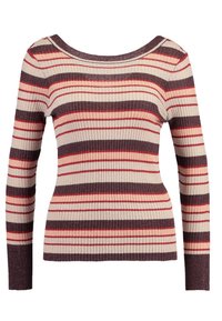 VILA Stickad tröja - mottled beige