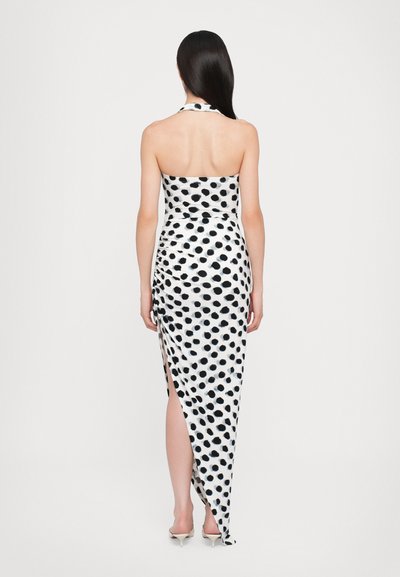 Norma Kamali CAYLA SIDE DRAPE GOWN - Vestido largo - black/ white