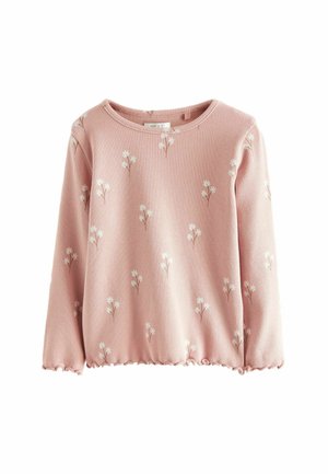 Next Top s dlouhým rukávem - pink ditsy floral