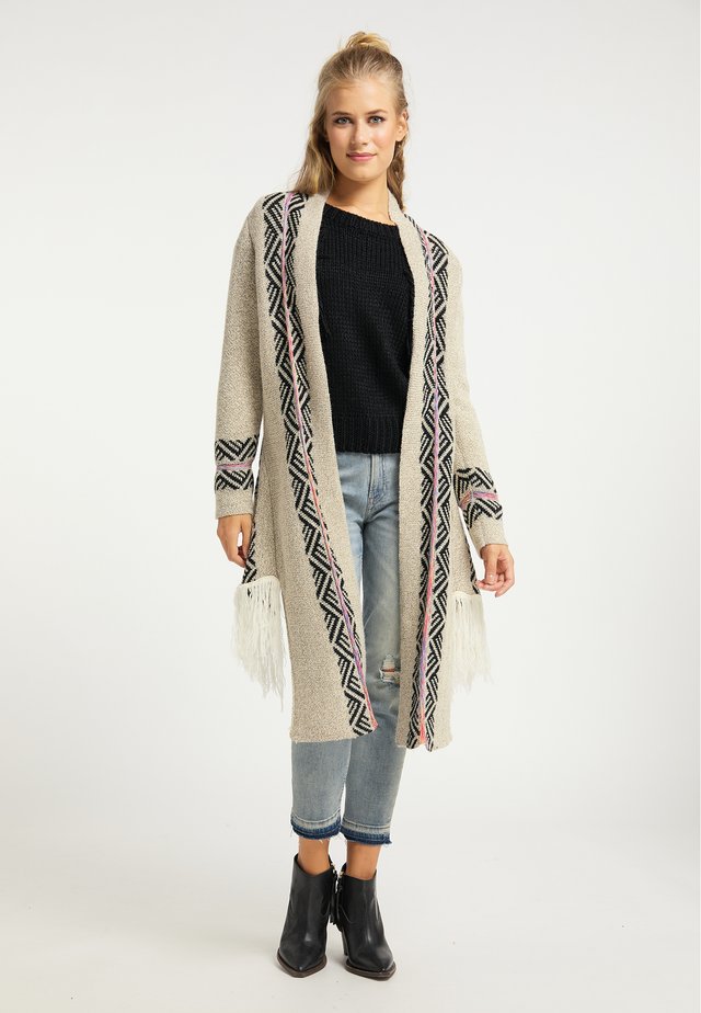 Vest - beige schwarz