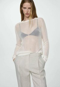 Mango HOLES - Maglione - white