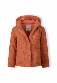 Texturált narancssárga kapucnis dzseki bolyhos anyagból. Patentos záródással és két elülső zsebbel rendelkezik. Puha, meleg és hétköznapi kialakítású.