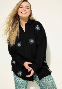 Studio Untold EYE EMBROIDERY BUTTON FRONT  - Blusa - black
