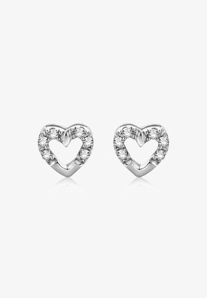 DIAMANT L'ÉTERNEL, 9CT WHITE GOLD DIAMOND HEART EARRING - Boucles d'oreilles - white gold
