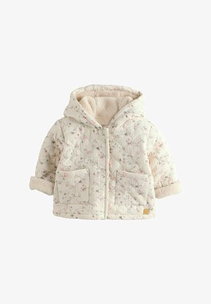 Next, REGULAR FIT - CRINKLE - Talvemantel - ecru floral