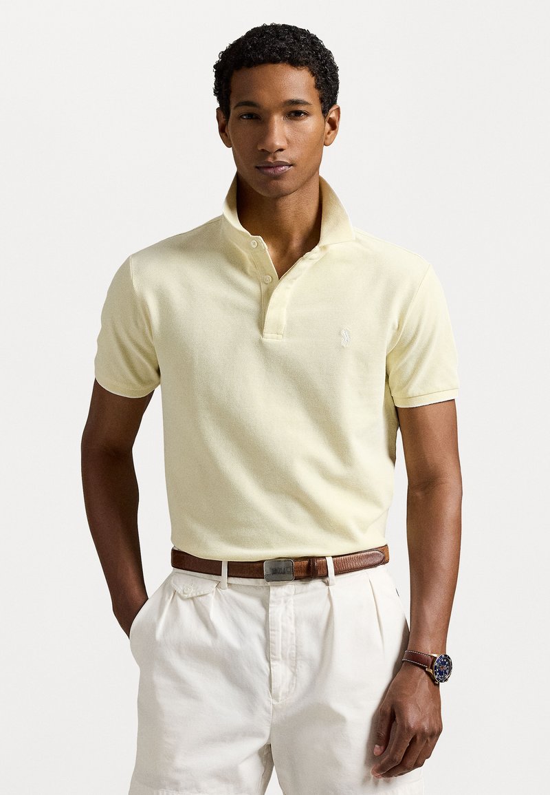 Polo Ralph Lauren - CUSTOM SLIM FIT STRETCH OXFORD MESH POLO - Pikeepaita - wicket yellow/white, Suurenna