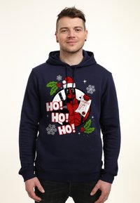 Marvel DEADPOOL LIST - Felpa con cappuccio - navy blue