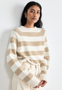 BOSS FEBISAN - Strickpullover - beige/off-white