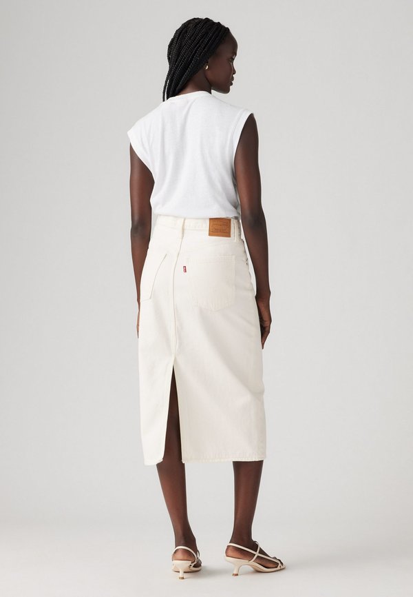 HR BACK SLIT SKIRT - Denim skirt - snowing in la4