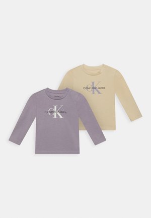 MONOGRAM UNISEX 2PACK - Camiseta de manga larga - muslin / smokey lilac