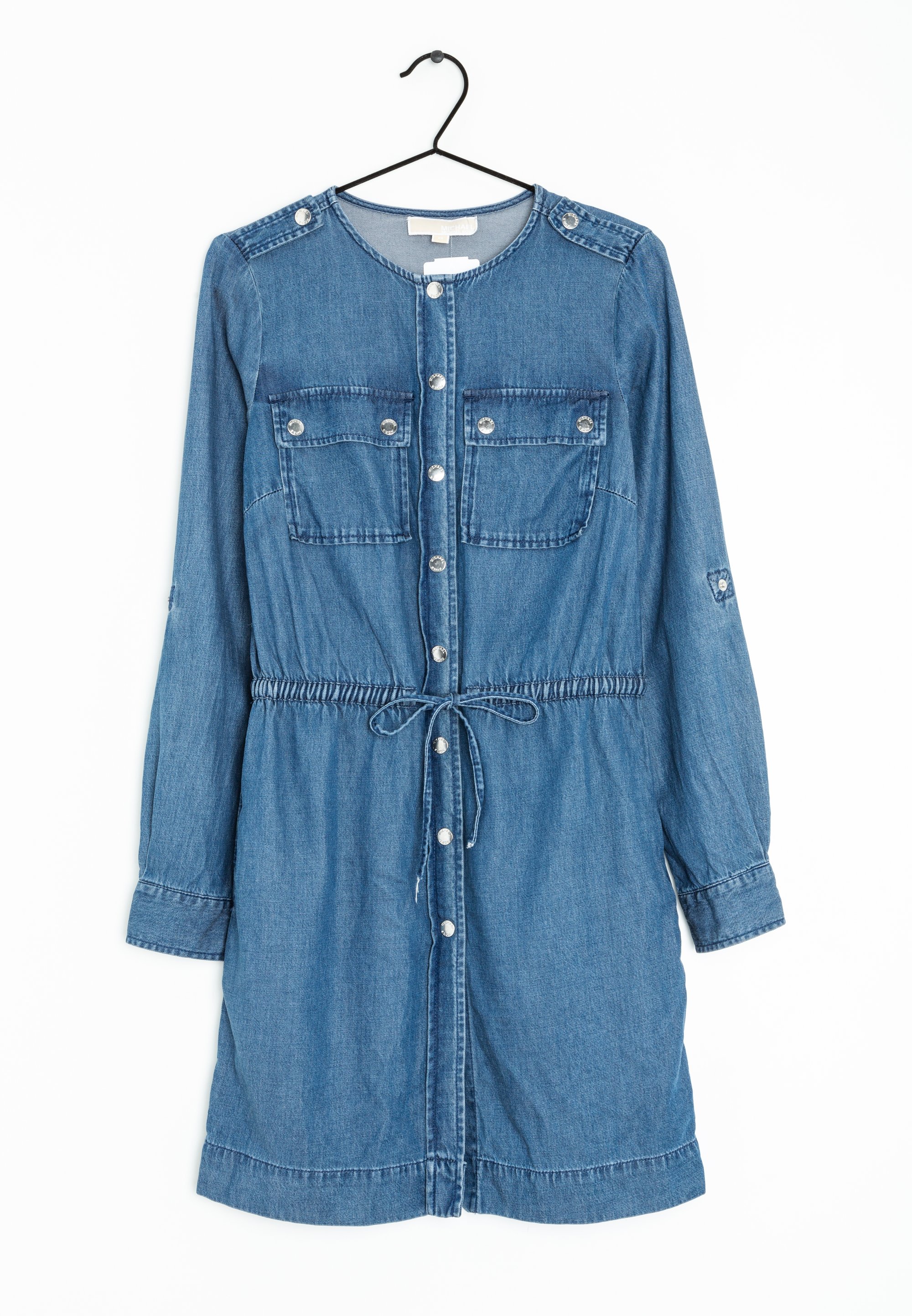 michael kors denim dress by Michael With Shirred Waist Phoenix Style high boots or strappy heels MICHAEL Michael Kors Denim dress