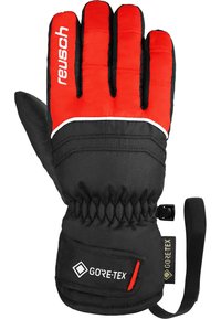 Reusch TEDDY GORE-TEX - Fingervantar - black/fire red
