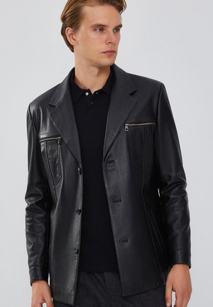 Lederjacke - black