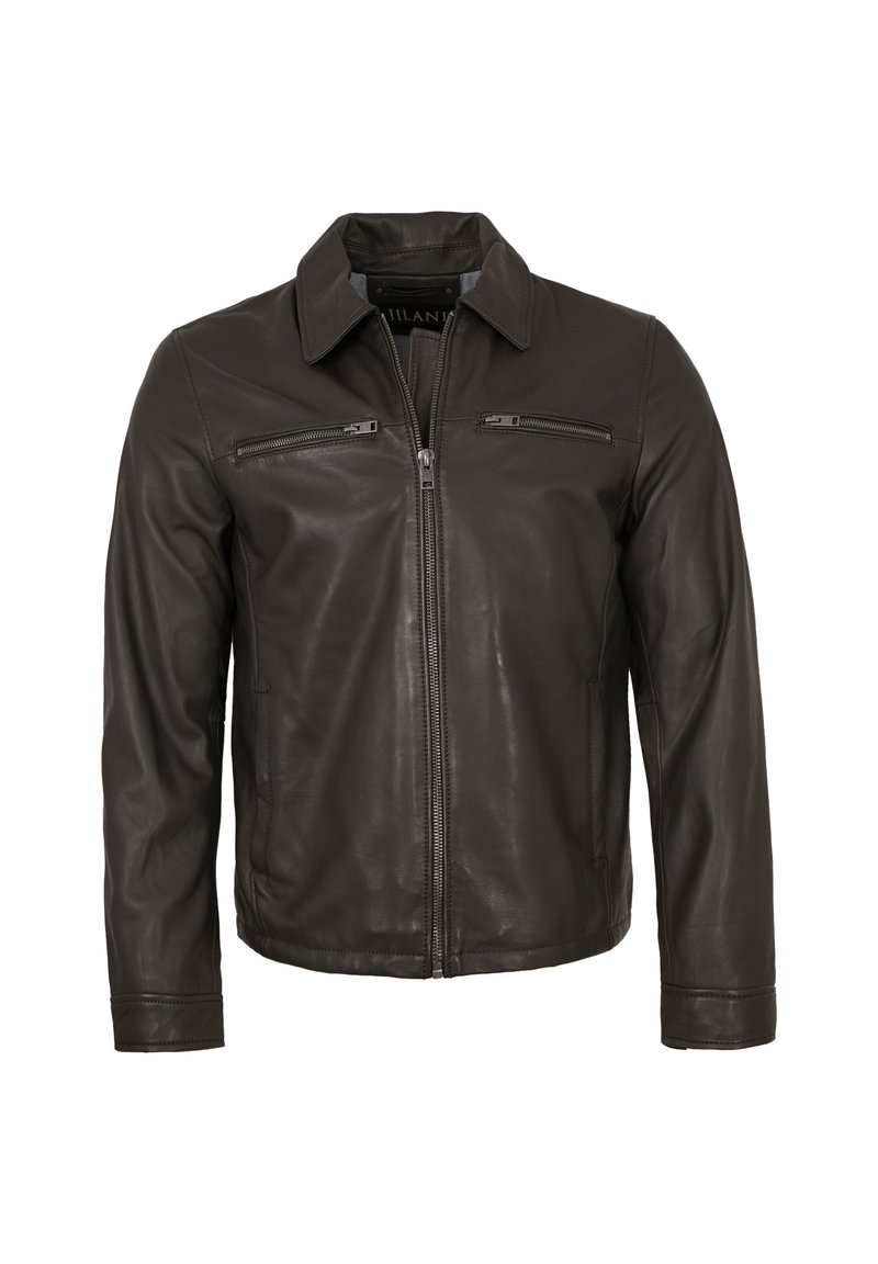 Lederjacken24 LEON - Lederjacke - choco