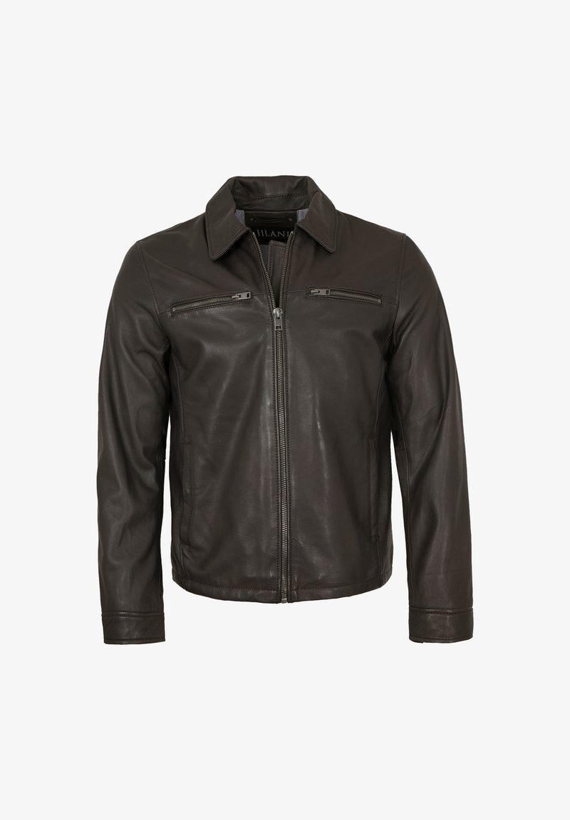 Lederjacken24 LEON - Lederjacke - choco