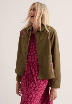 Seasalt Cornwall, SEASALT CORNWALL PORTH EMBROIDERED JACKET - Summer jacket - green - flora embroidery fern moss