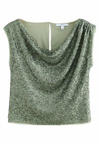 Next - REGULAR FIT - DRAPE SEQUIN  - Palaidinė - green Miniatiūros vaizdas 1