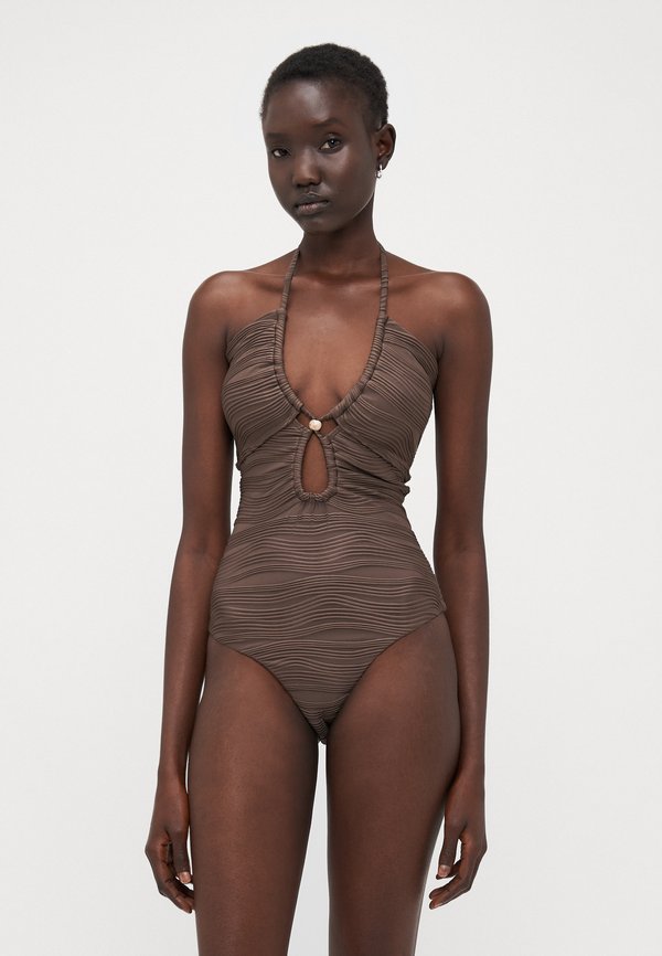 IDALIA BANDEAU CUT OUT SWIMSUIT - Swimsuit - chocolate3
