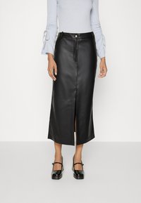 ONLY - ONLHEIDI SLIT SKIRT - Pieštukinis sijonas - black Miniatiūros vaizdas 1