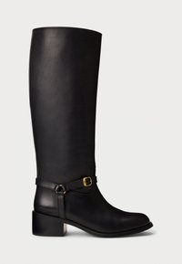 HARNESS BURNISHED LEATHER RIDING BOOT - Batai - black