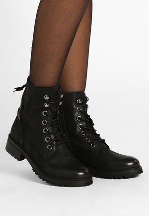 Lace-up ankle boots - black