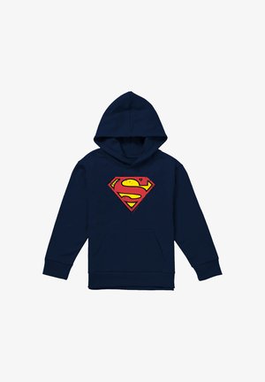 DC COMICS - SUPERMAN, SUPERMAN DISTRESSED SHIELD UNISEX - Hoodie - dark blue