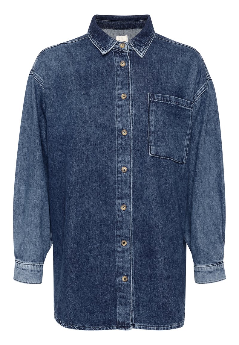 My Essential Wardrobe Halflange jas blauw denim/bluedenim