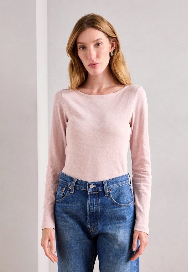 LONG SLEEVE BOAT NECK - Long sleeved top - dusty rose