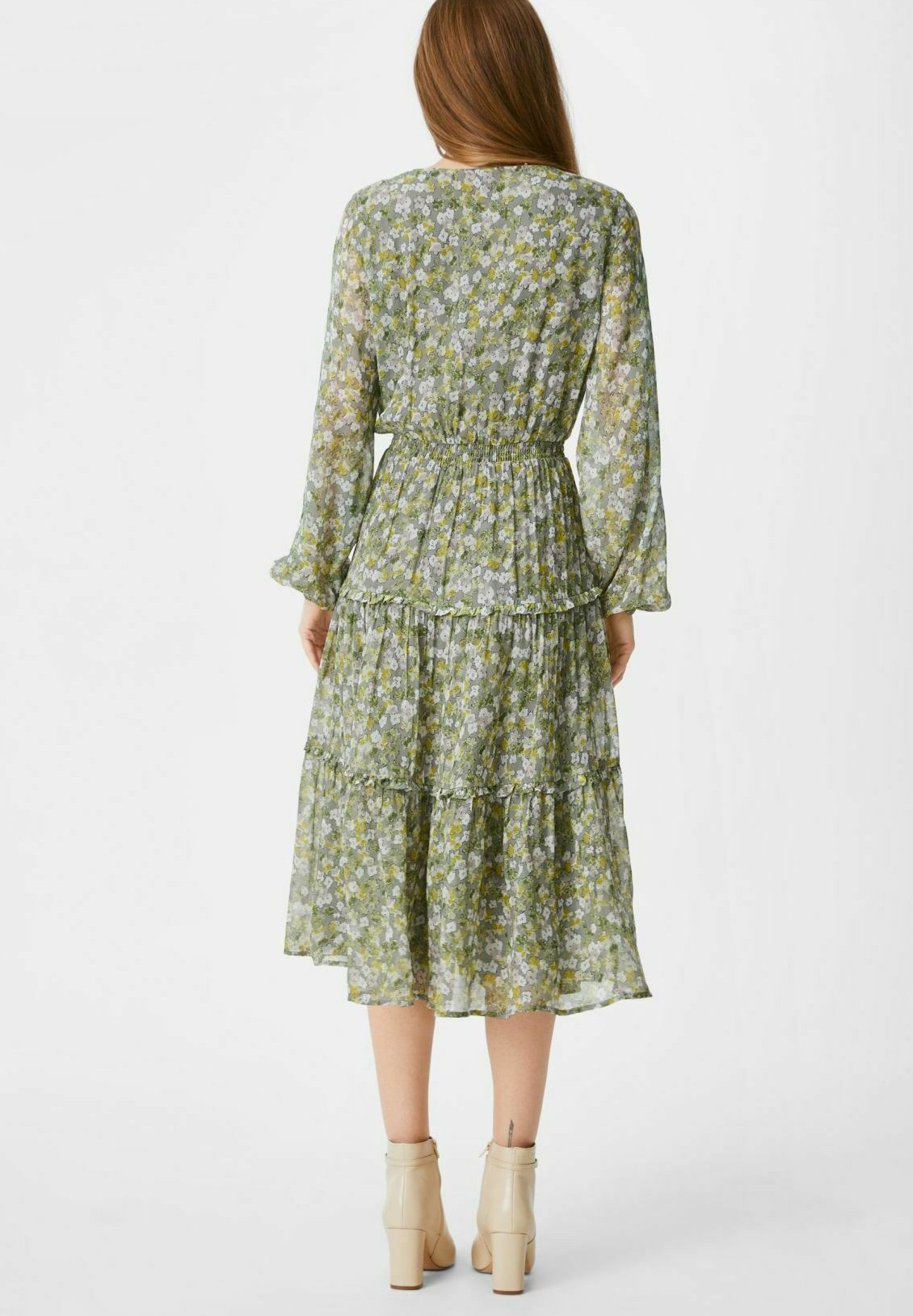 C A Fit Flare Freizeitkleid Light Green Hellgrun Zalando De 