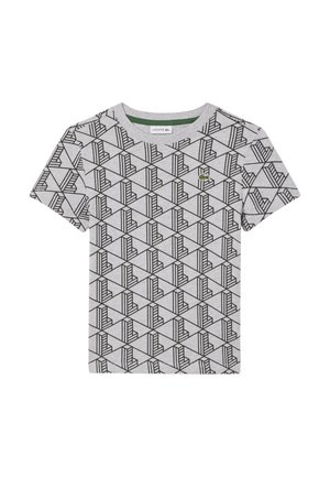 Lacoste T-Shirt print - gris chine   noir