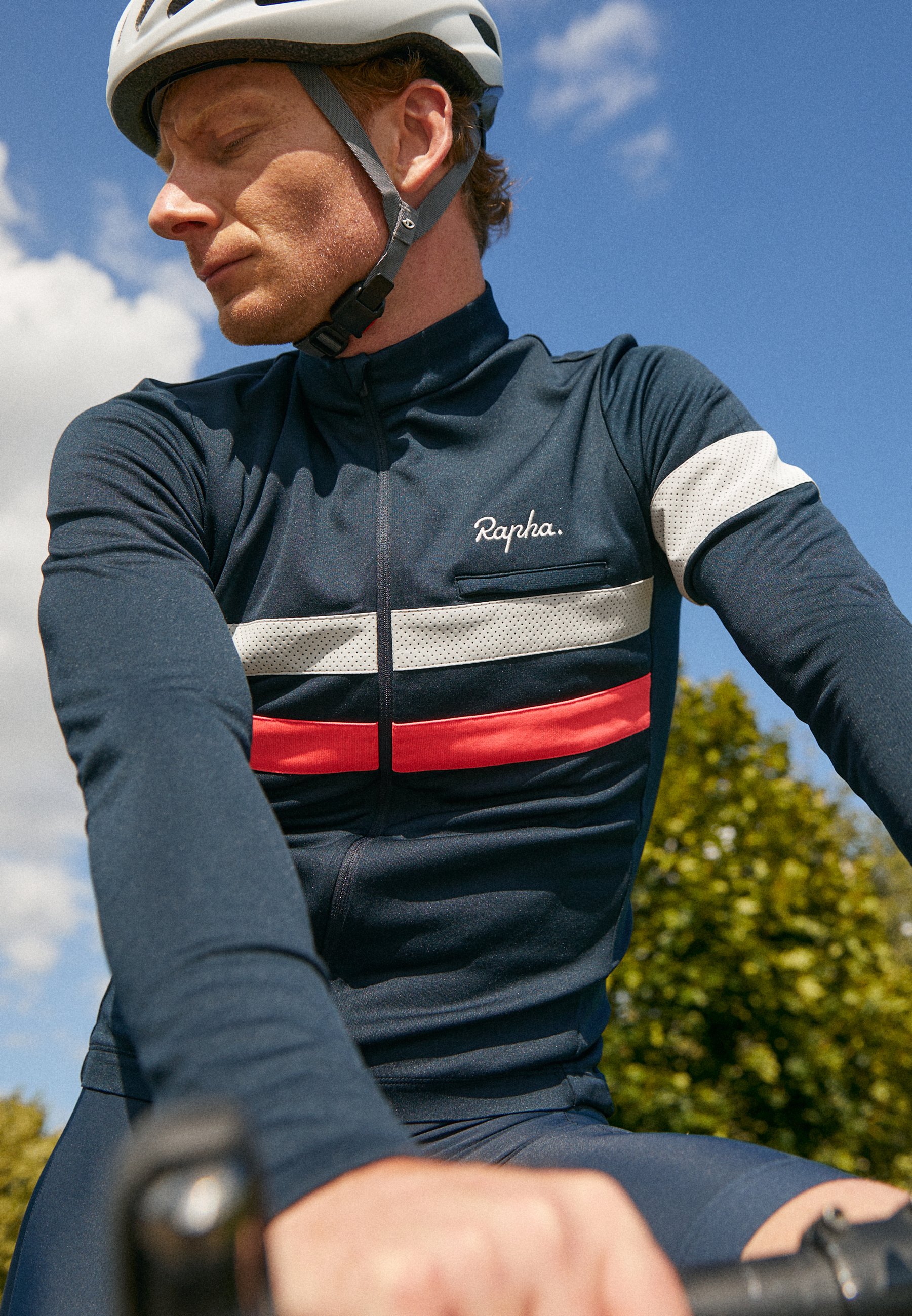 Rapha MENS BREVET LONG SLEEVE - Cycling Jersey - dark navy/high 