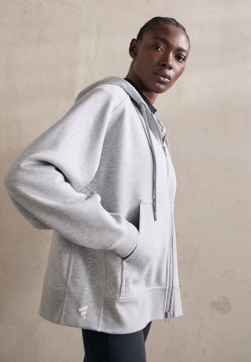 adidas by Stella McCartney Felpa con zip - medium grey heather