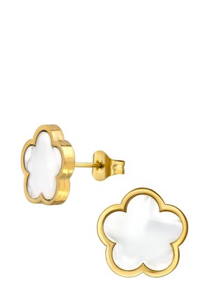 WOLKE AUS MIT MUSCHEL IMITIERTEM STEIN - Oorbellen - gold-coloured