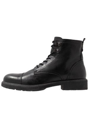 Schnürstiefelette - black